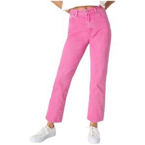 Rolla’s Straight Pink High Rise DenimJeans Ankle Cropped NWT